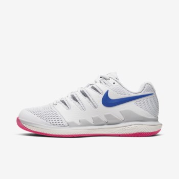 Nike Court Air Zoom Vapor X - Női Teniszcipő - Platina/Metal Platina/Rózsaszín/Kék